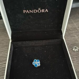 Pandora blue flower bracelet charm